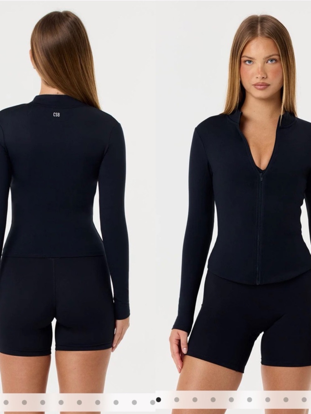 NWT Crop Shop Boutique CSB Serenity Longline Zip Up Jacket in Black Size Small